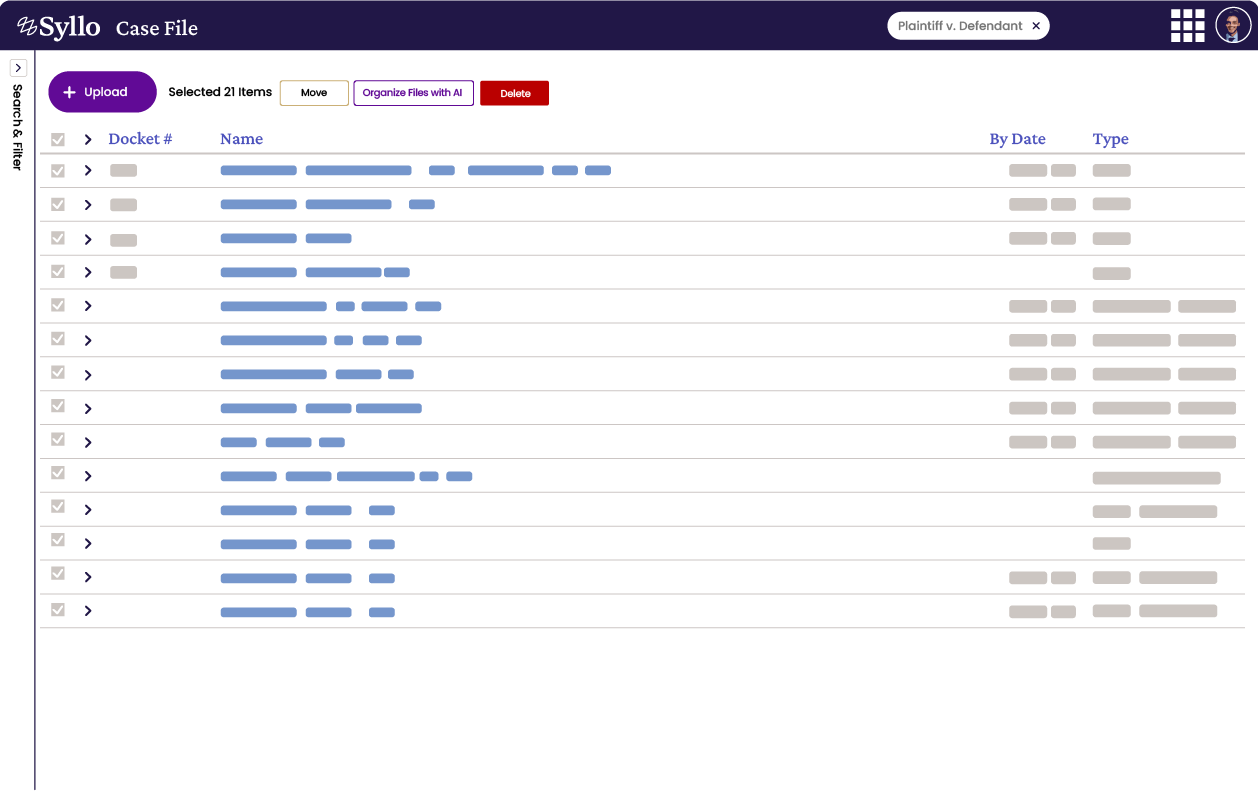 AI-Powered Case Organization